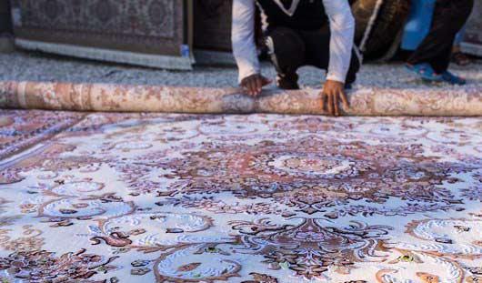 روش اصولی لول کردن قالی در قالیشویی آنلاین مشهد 